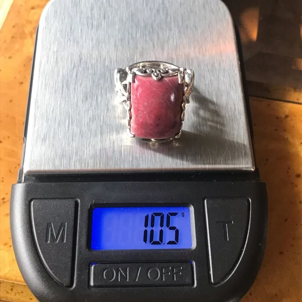 Norwegian Thulite Sterling Silver Ring Size 7